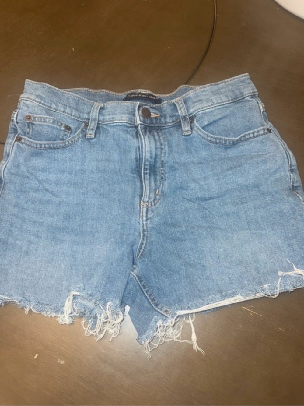 Calvin Klein Blue Denim Cutoff Shorts size 8
